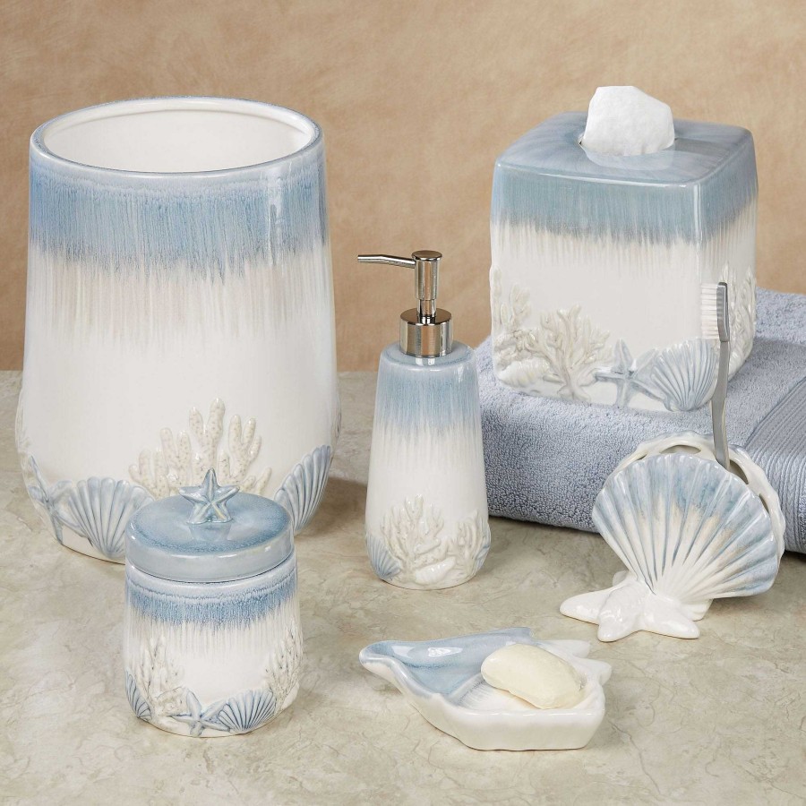 Bath Touch of Class | Abstract Coastal Ceramic Bath Accessories