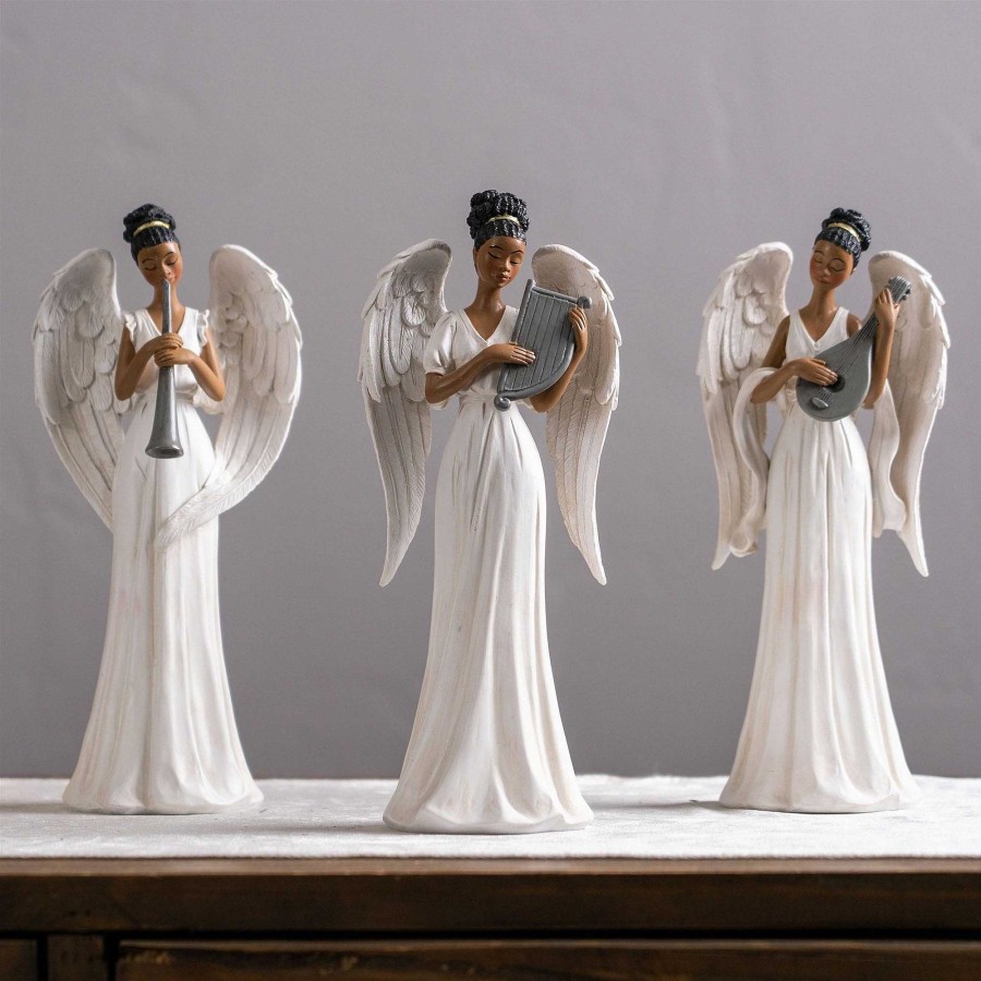 Home Accents Touch of Class | Perfect Harmony African American Musician Angel Figurine Set