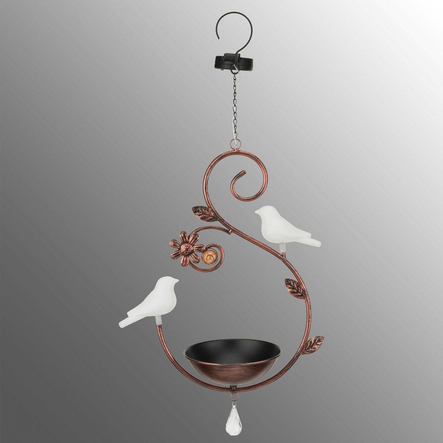 Home Accents Touch of Class | Scrolling Metal Hanging Solar Bird Feeder