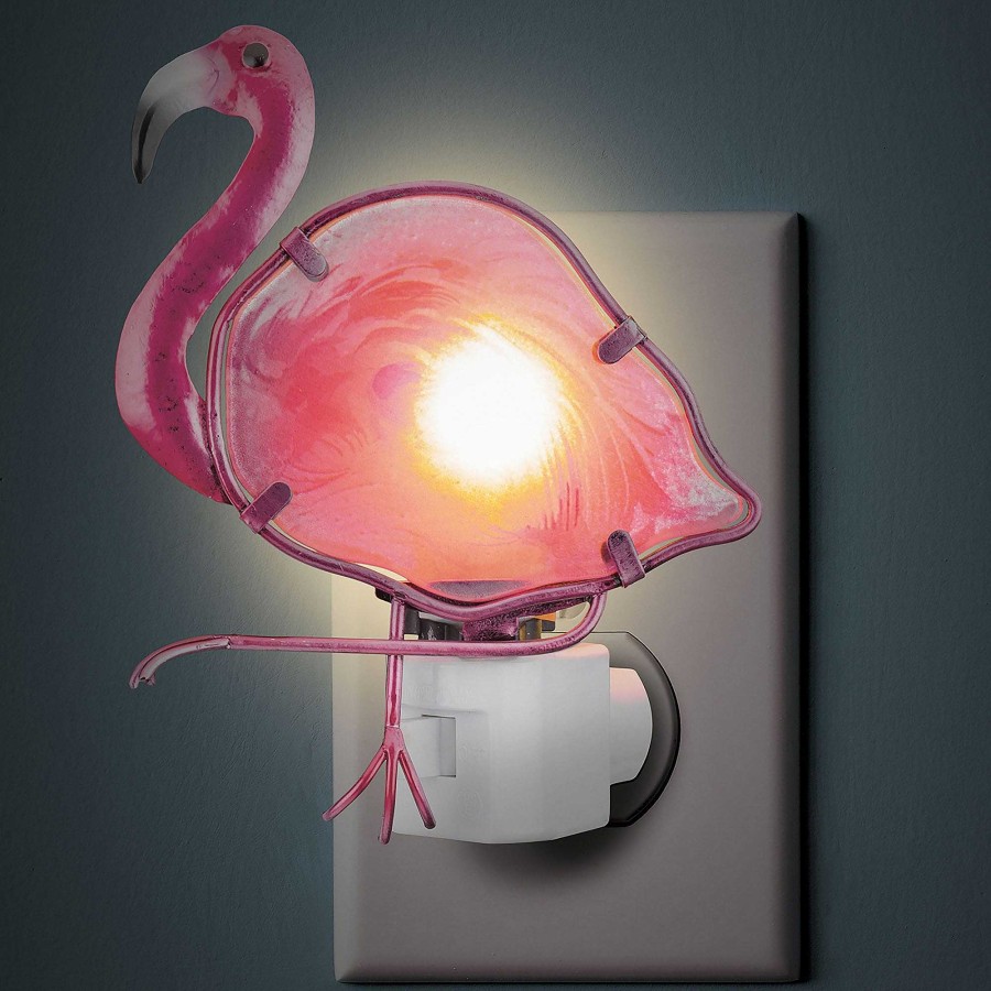 Home Accents Touch of Class | Pink Flamingo Stained Glass Nightlight