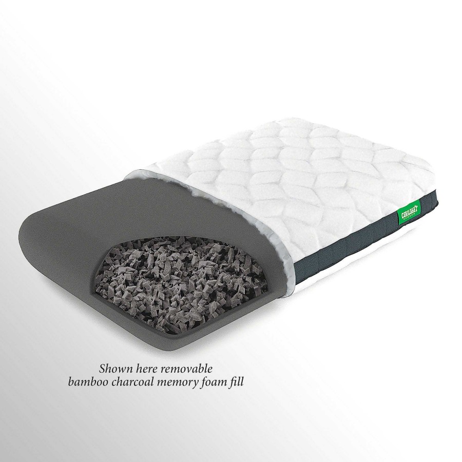 Bedding Touch of Class | Cariloha Flex Adjustable Bamboo Charcoal Memory Foam Sleep Pillow