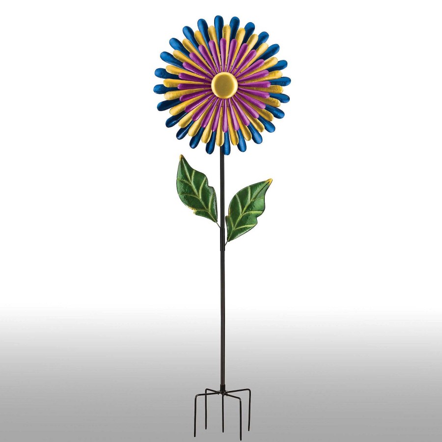 Home Accents Touch of Class | Floweret Outdoor Garden Triple Wind Spinner