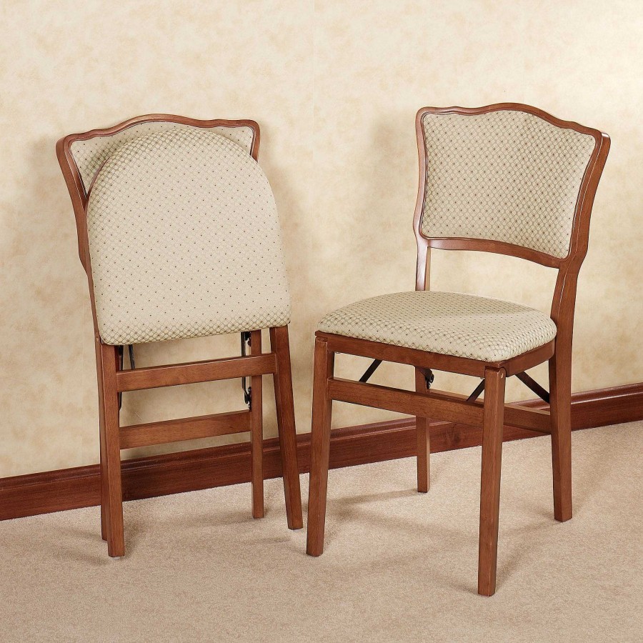 Kitchen Touch of Class | Dover Upholstered Folding Chair Pair