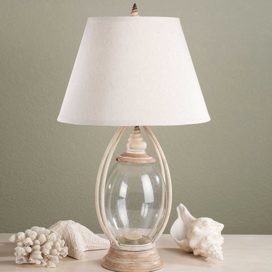 Home Accents Touch of Class | Sea Treasures Fillable Glass Table Lamp