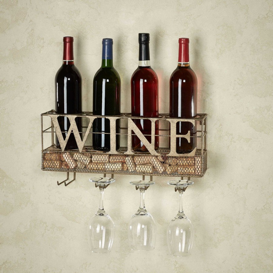 Kitchen Touch of Class | Modern Wall Mount Wine And Stemware Rack