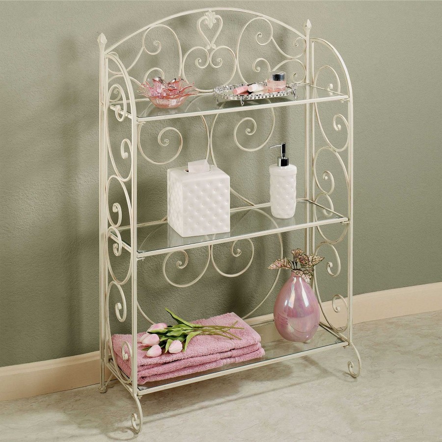 Bath Touch of Class | Aldabella Creamy Gold 3 Tier Etagere