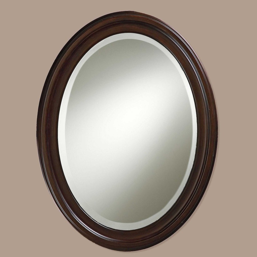 Bath Touch of Class | Loree Brown Oval Wall Mirror From Howard Elliott