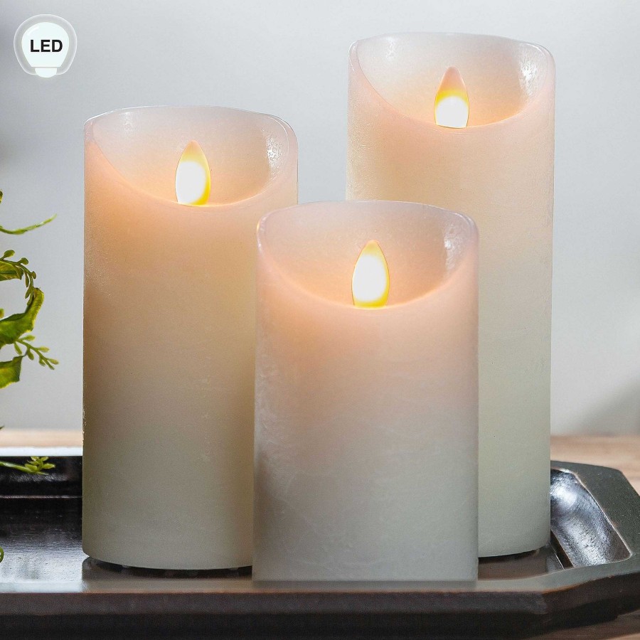 Home Accents Touch of Class | Aurora Ivory Wax Led Flameless Candle Set With Remote From Everlasting Glow