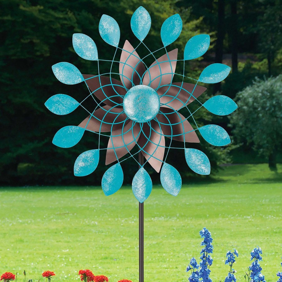 Home Accents Touch of Class | Pinwheel Outdoor Garden Metal Double Wind Spinner