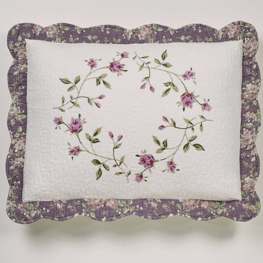 Bedding Touch of Class | Ambrosia Embroidered Floral Sham