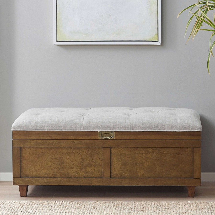 Furniture Touch of Class | Klara 42 Inch Wide Tufted Upholstered Wooden Storage Bench