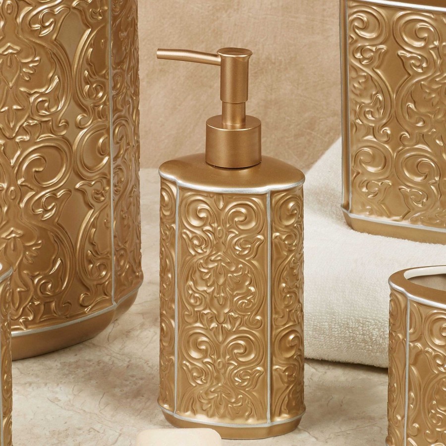 Bath Touch of Class | Destiny Gold Ceramic Bath Accessories