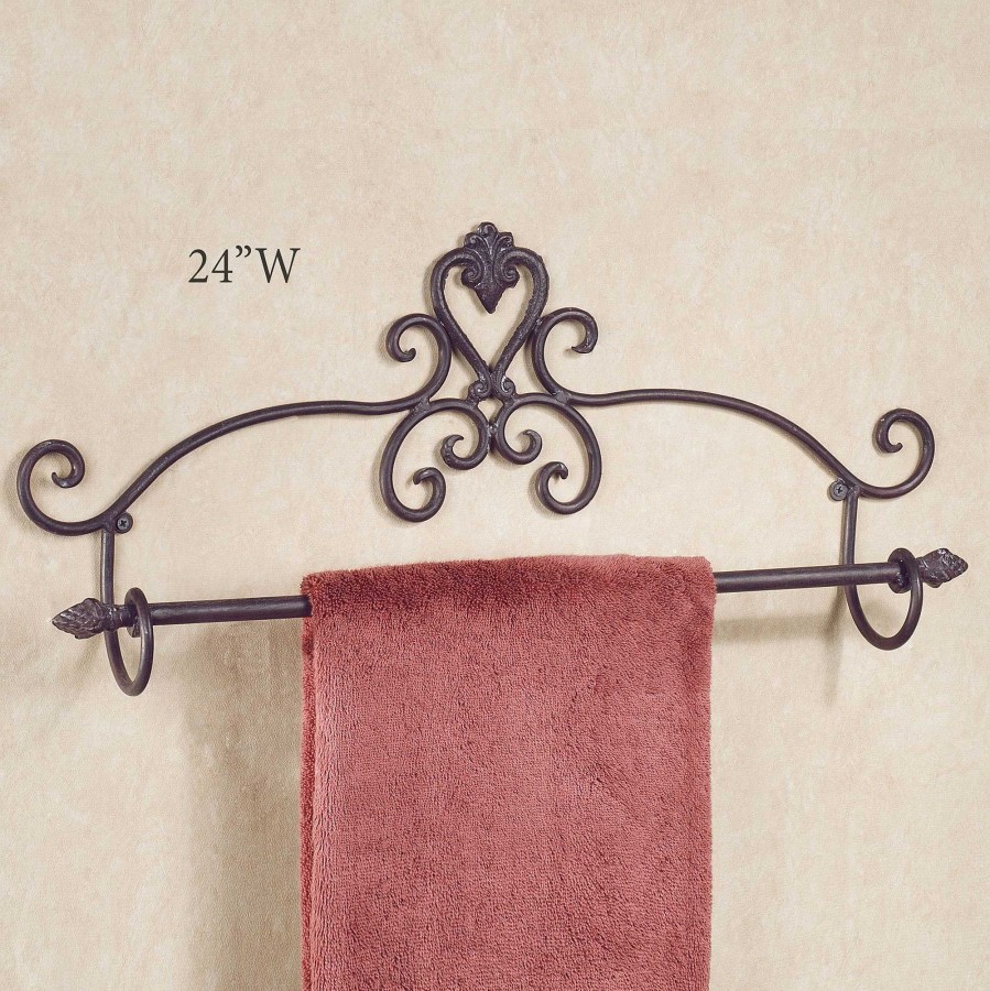 Bath Touch of Class | Aldabella Scroll Tuscan Slate Wall Towel Bar