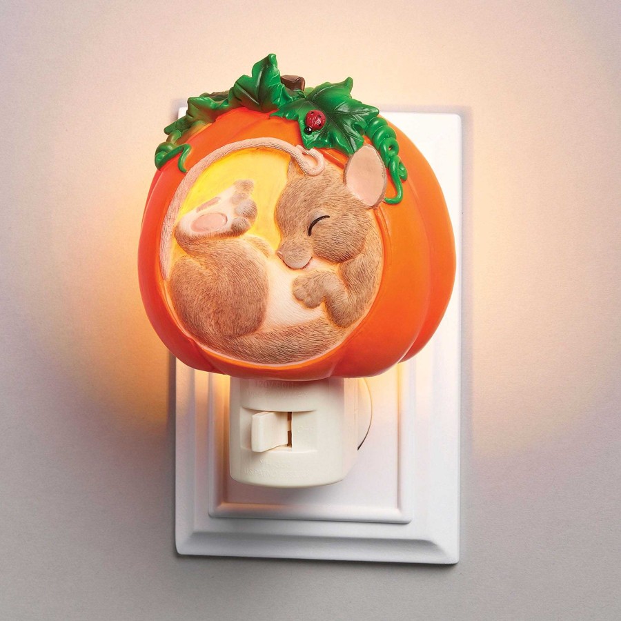 Home Accents Touch of Class | Mouse In Pumpkin Fall Nightlight By Roman