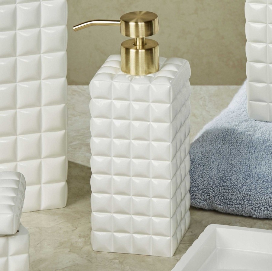 Bath Touch of Class | Piazza Glossy Ivory Bath Accessories