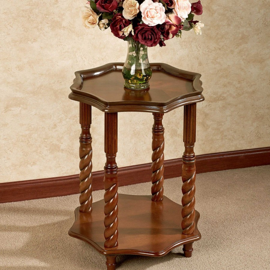 Furniture Touch of Class | Kaleigh Regal Walnut Octagonal Accent Table