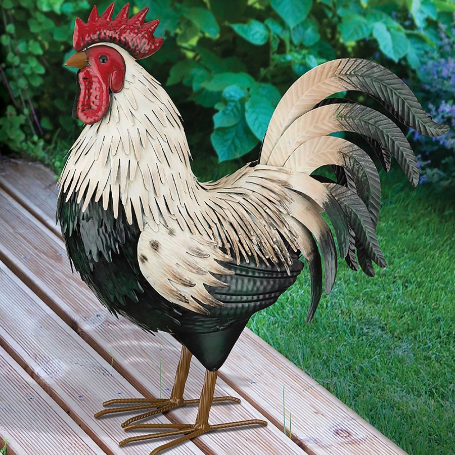 Home Accents Touch of Class | Barnyard Rooster Indoor Outdoor Metal Sculpture