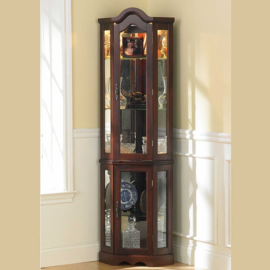 Furniture Touch of Class | Ambridge Corner Curio Cabinet