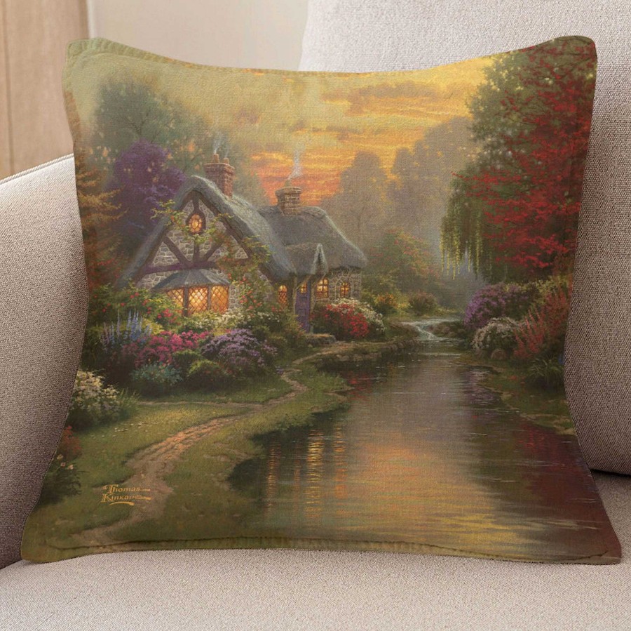 Bedding Touch of Class | Thomas Kinkade A Quiet Evening Decorative Pillow