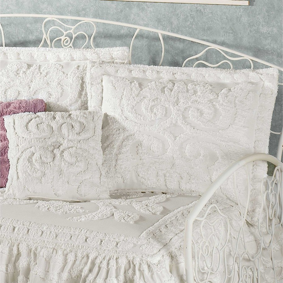 Bedding Touch of Class | Allure Cream Chenille Bedding Accessories