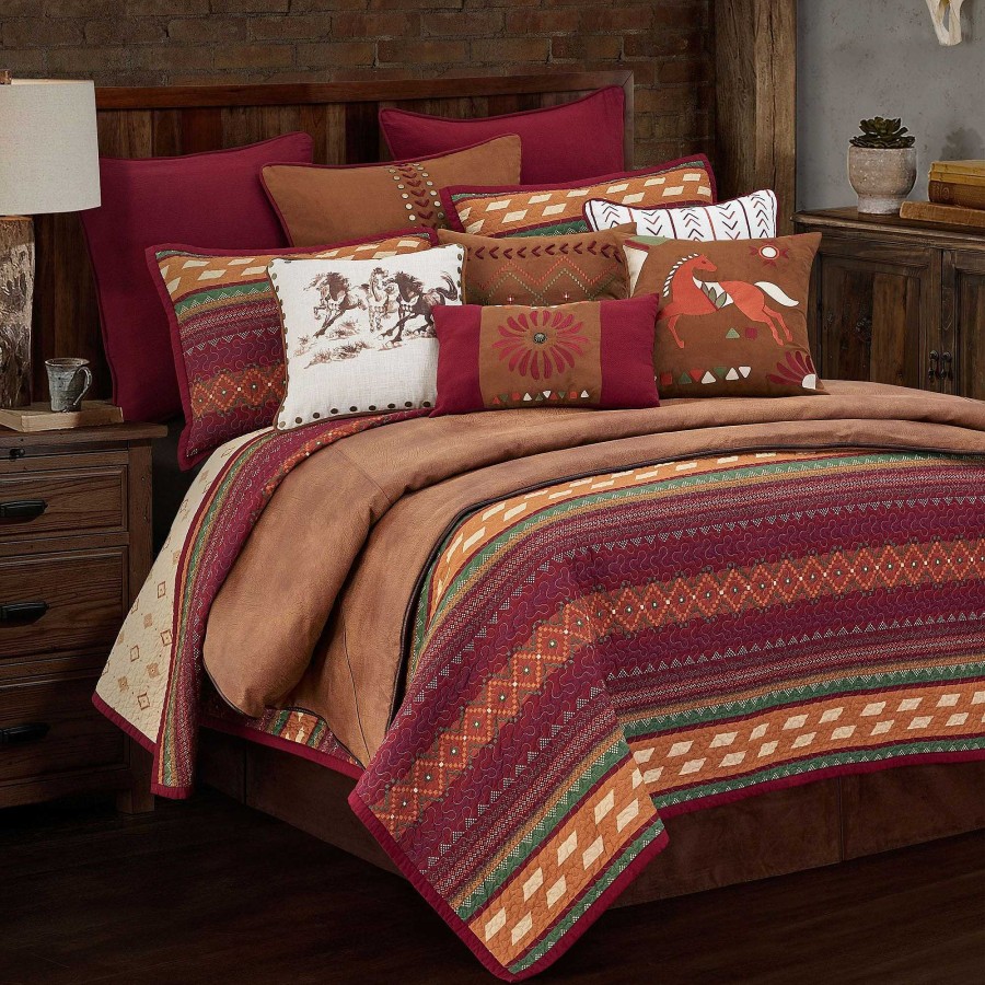 Bedding Touch of Class | Solace Reversible Striped Southwest Mini Quilt Set