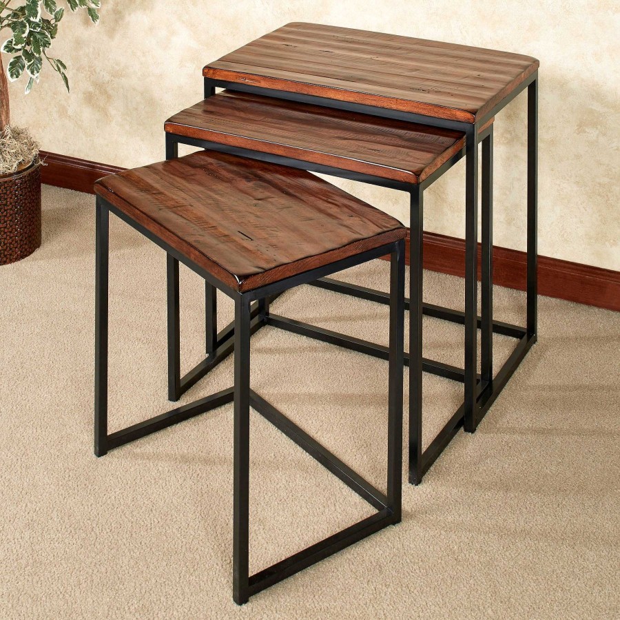 Furniture Touch of Class | Nelson Rustic Nesting Table Set