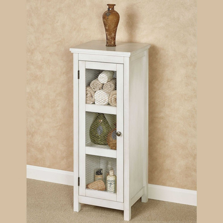 Furniture Touch of Class | Alston Whitewash Wooden Storage Cabinet