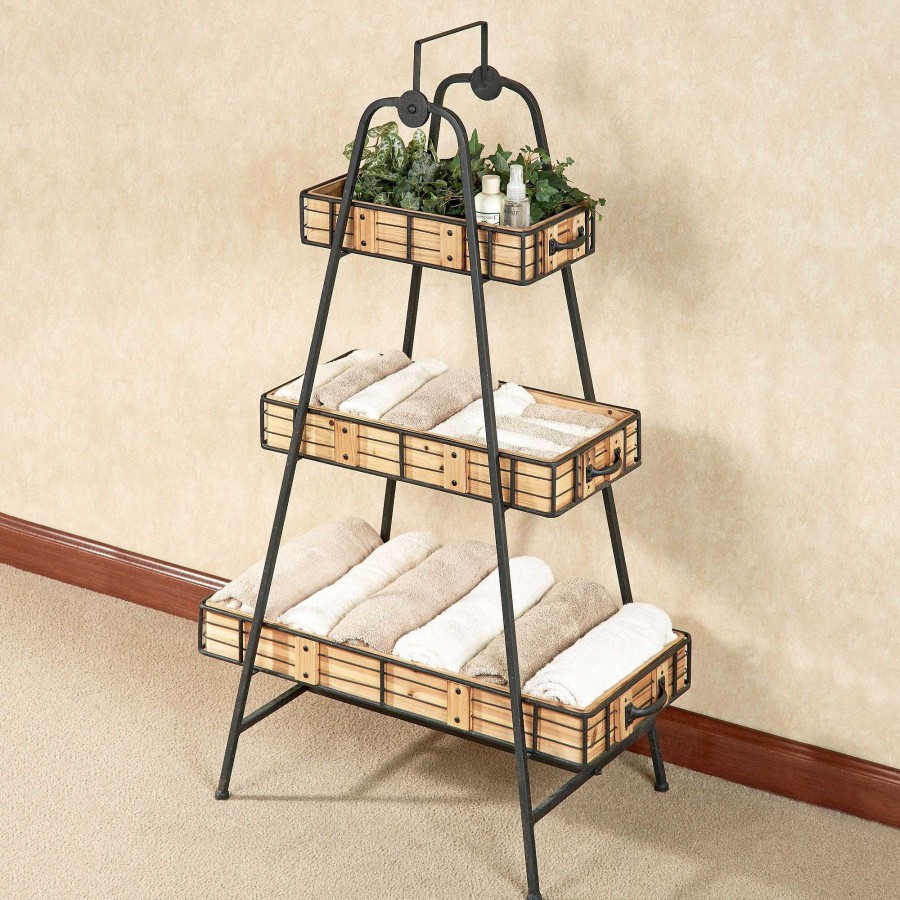 Furniture Touch of Class | Cohan Three Tier Floor Shelf