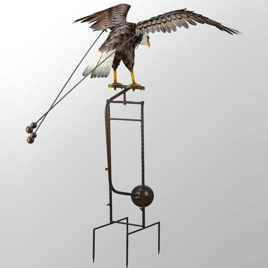 Home Accents Touch of Class | Kinetic Rocking Bald Eagle Outdoor Garden Sculpture