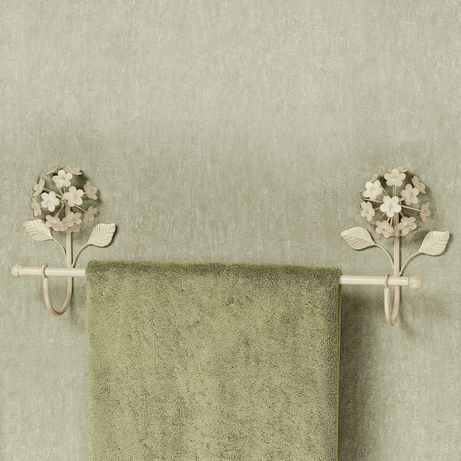 Bath Touch of Class | Hydrangea Creamy Gold Floral Metal Bath Wall Fixtures