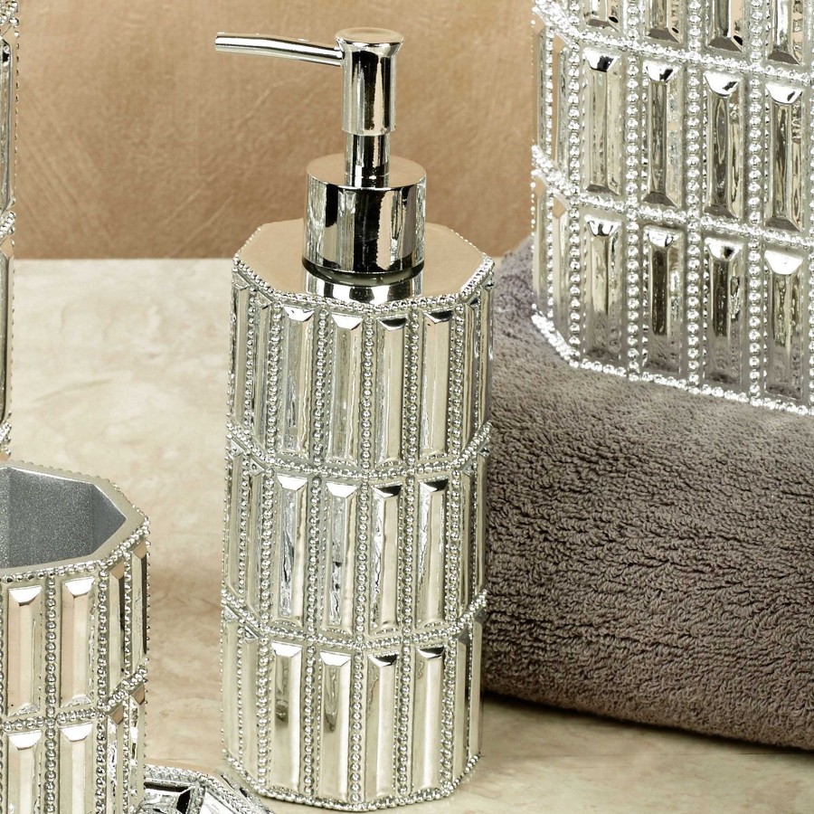 Bath Touch of Class | Glitz Silver Bath Accessories