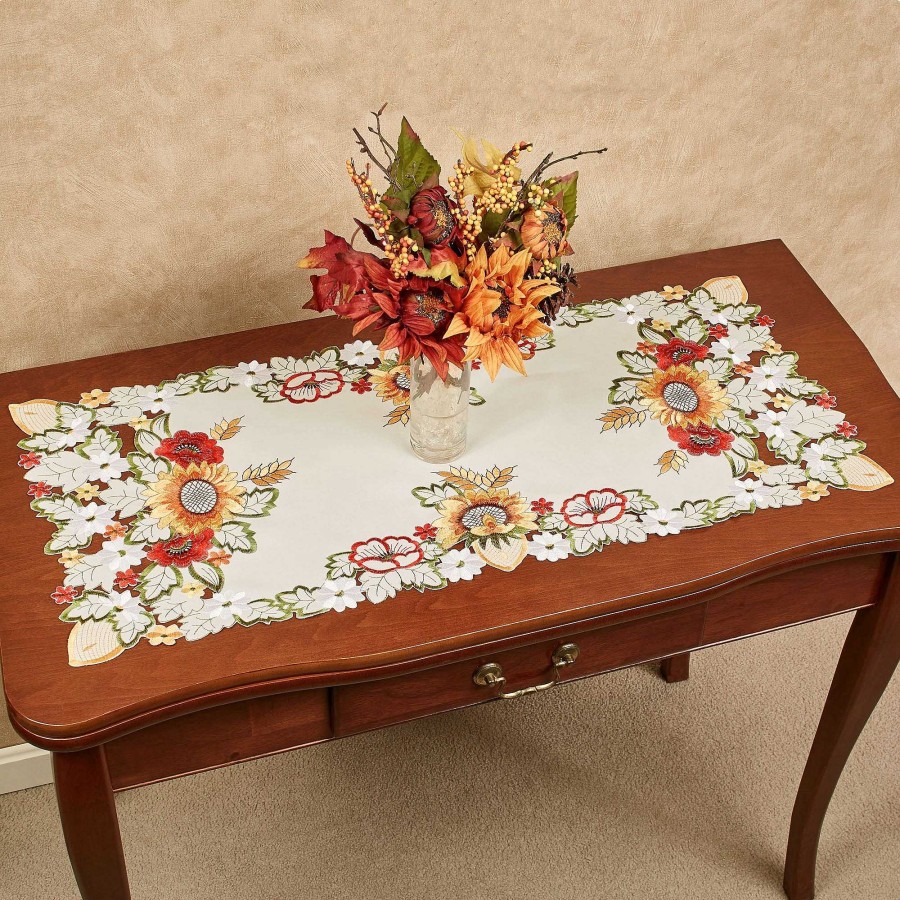 Home Accents Touch of Class | Sunflowers And Poppies Fall Table Runner