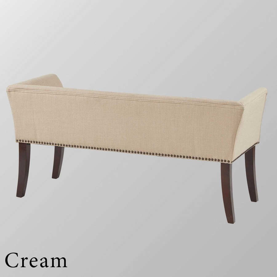 Furniture Touch of Class | Welburn Low Back Upholstered Accent Bench With Flared Arms