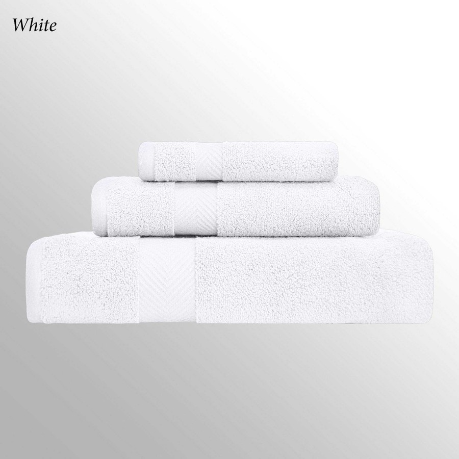 Bath Touch of Class | 575 Gsm Caress Ultra Absorbent Cotton 3 Pc Bath Towel Set