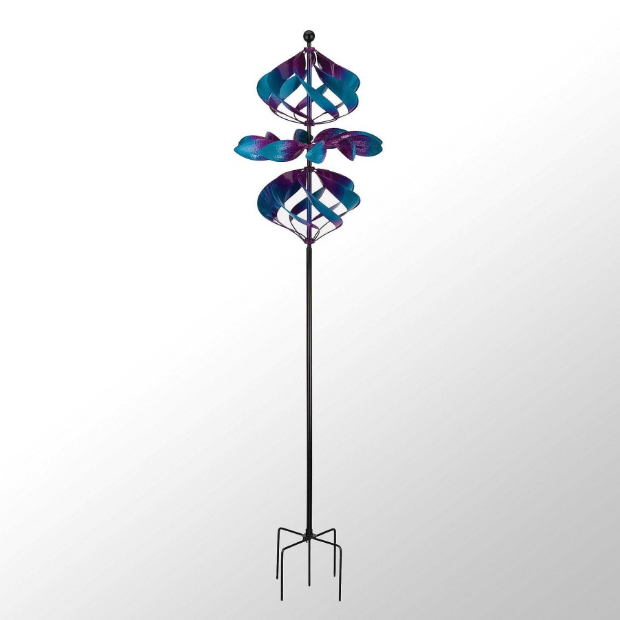 Home Accents Touch of Class | Sweet Dance Blue And Purple Vertical Outdoor Garden Wind Spinner