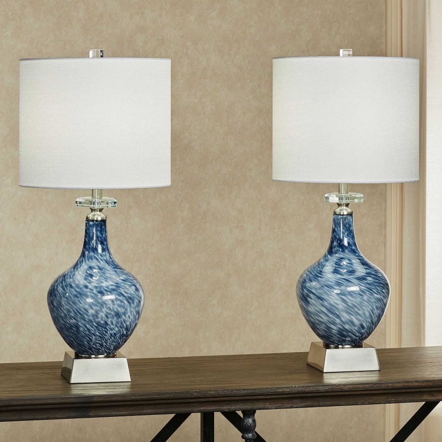 Home Accents Touch of Class | Harrison Mingled Blue Glass Table Lamp