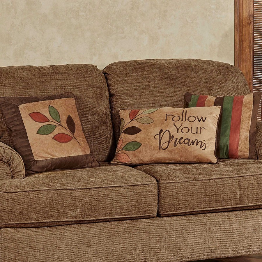 Bedding Touch of Class | Leafbrook Faux Suede Autumn Decorative Pillows