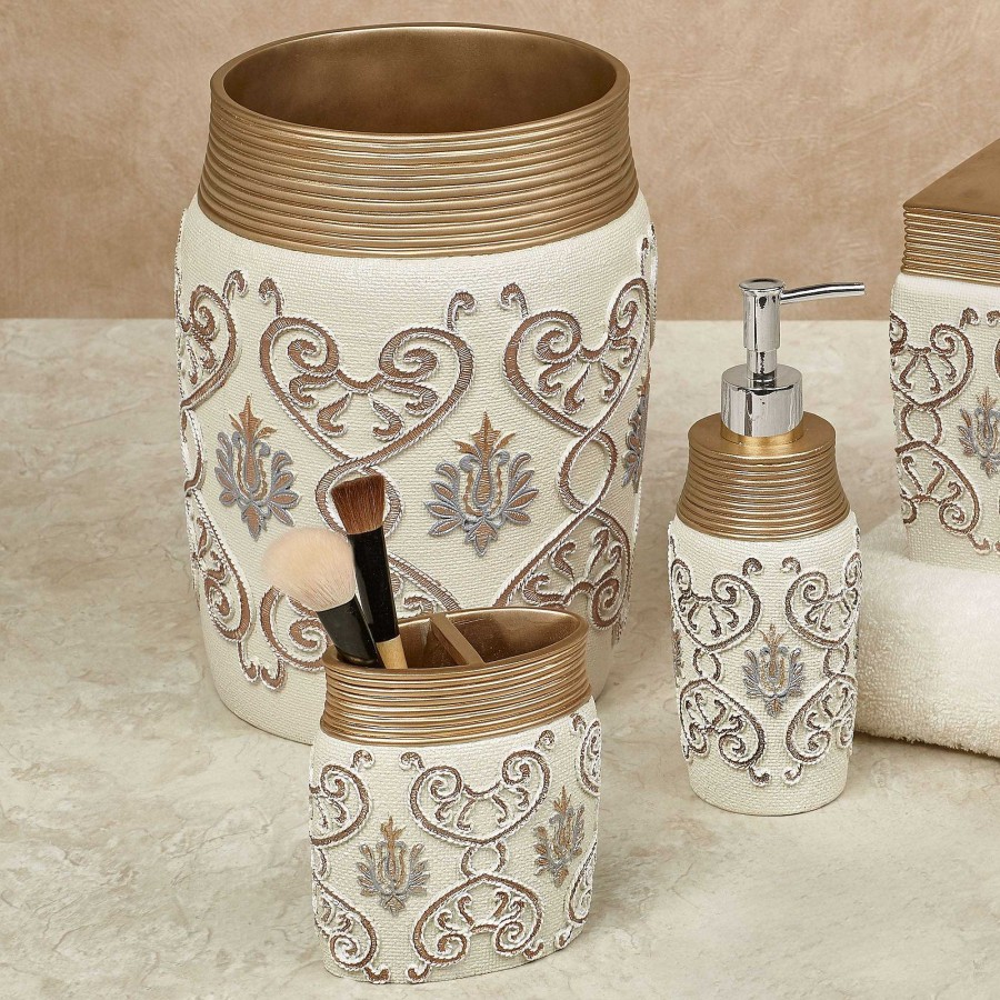 Bath Touch of Class | Savoy Medallion Ivory Bath Accessories