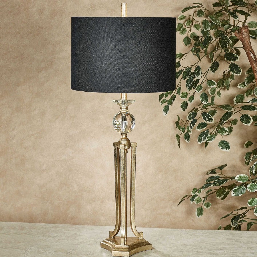 Home Accents Touch of Class | Everston Aged Gold Table Lamp With Black Shade