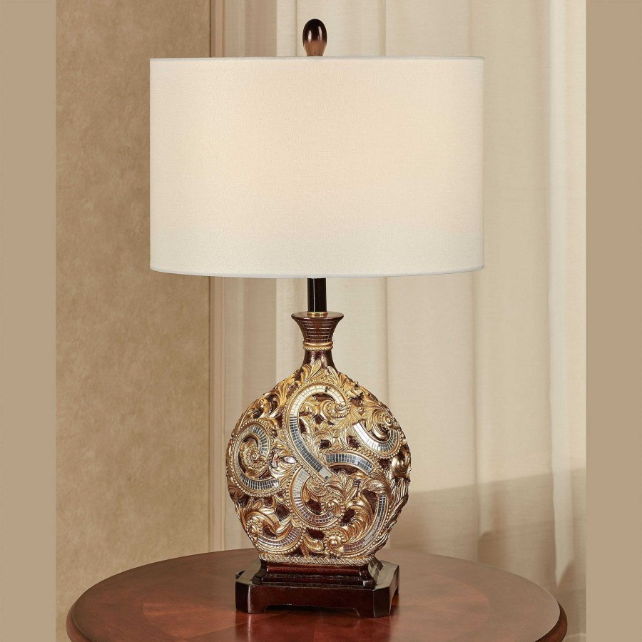 Home Accents Touch of Class | Daniella Mirrored Mosaic Scroll Table Lamp