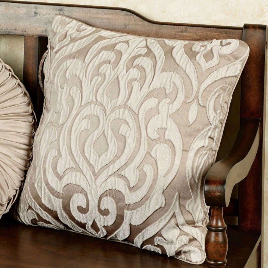 Bedding Touch of Class | Astoria Scroll Sand Decorative Pillows By J Queen New York