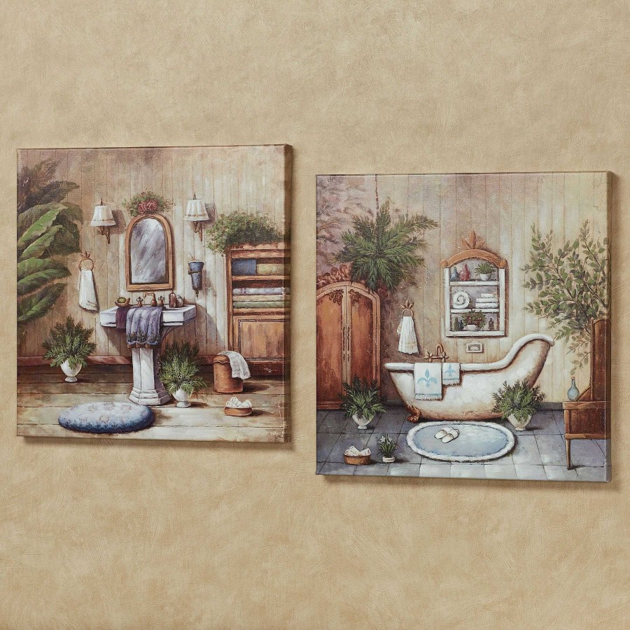 Bath Touch of Class | Bathroom Retreat Canvas Wall Art Set