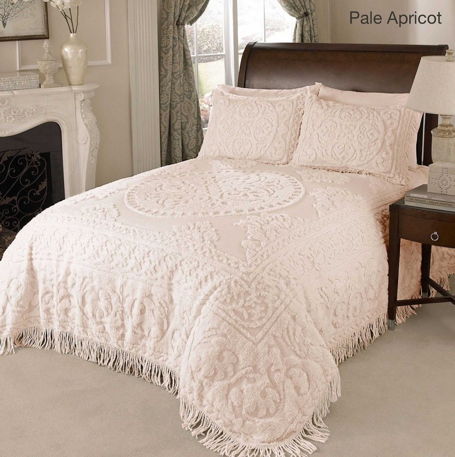 Bedding Touch of Class | Cotton Chenille Medallion Lightweight Bedspread Bedding