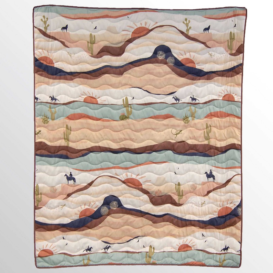 Bedding Touch of Class | Journey Southwest Desert Landscape Reversible Throw Blanket By Donna Sharp