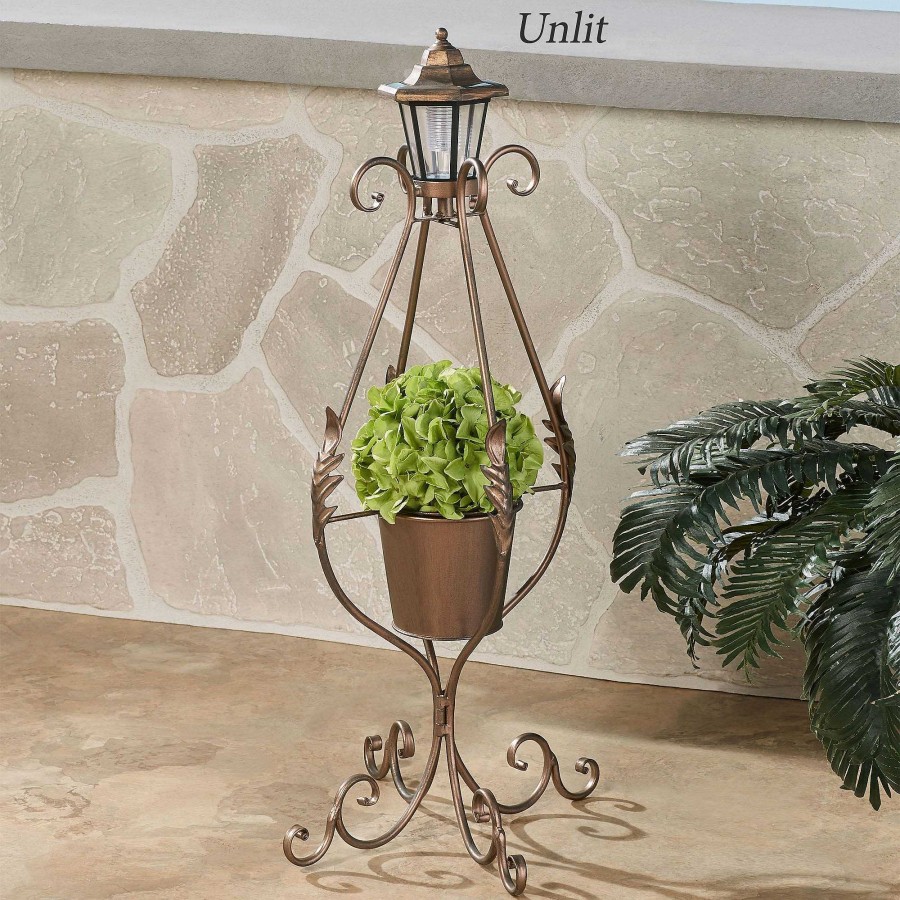 Home Accents Touch of Class | Outdoor Planter With Solar Lantern