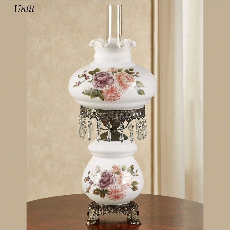 Home Accents Touch of Class | Brook Floral Hurricane Style Table Lamp