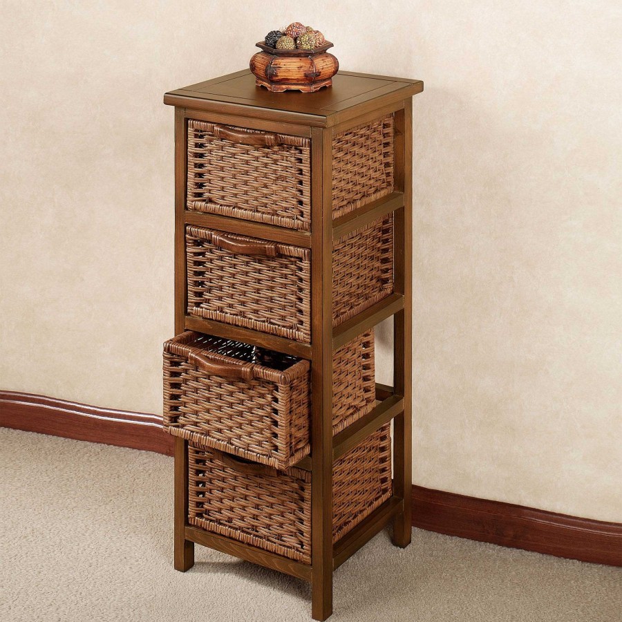 Furniture Touch of Class | Montaserro Wooden And Rattan Chest Of Drawers