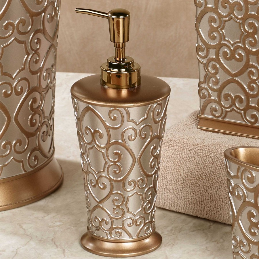 Bath Touch of Class | Allure Ii Silver And Gold Bath Accessories