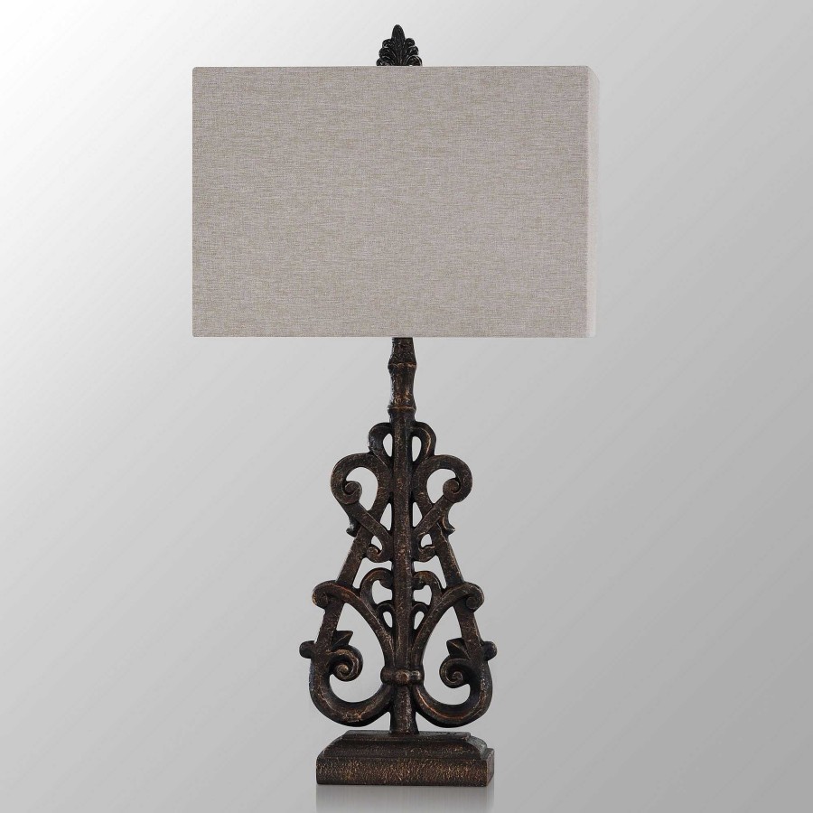 Home Accents Touch of Class | Roman Bronze Scroll Traditional Table Lamp