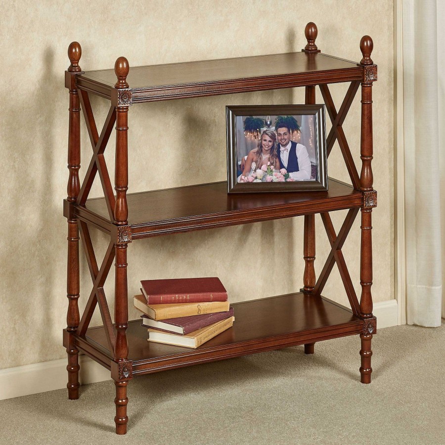 Furniture Touch of Class | Williamsburg Three Tier Wooden Floor Shelf